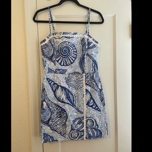 Lilly Pulitzer Jesse Skort Romper In Blue Seashell